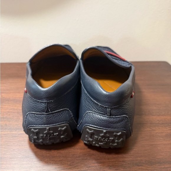 Bally Driving Loafers Mens Blue Leather Sz 11 Pinton - Picture 9 of 11